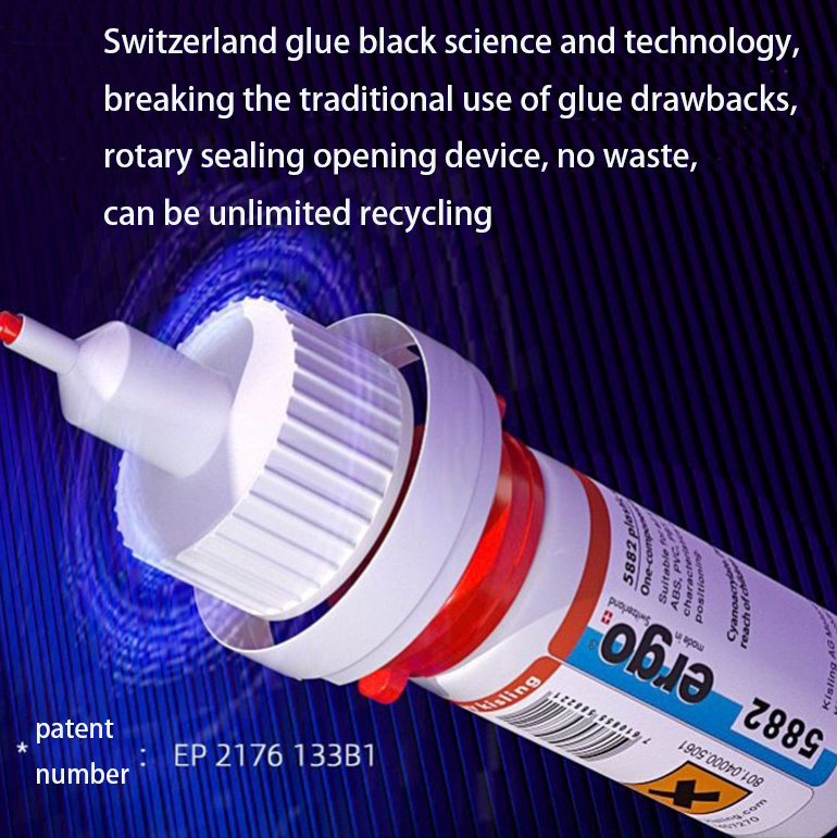 Switzerland Ergo 5882 Plastic Special Glue Super Strong Instant Adhesive + 5160 Enhanced Adhesive