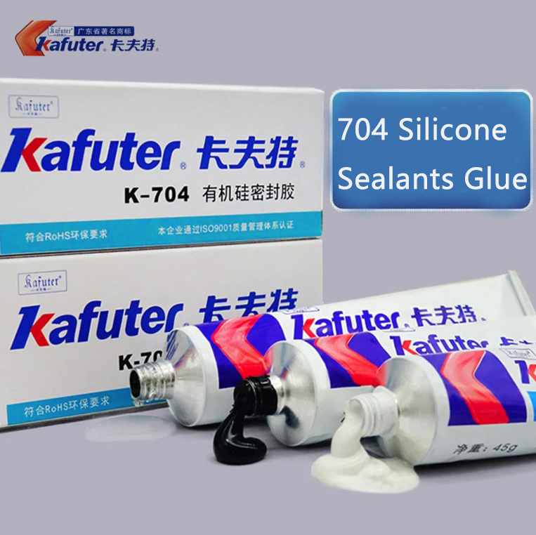 Kafuter K-704 705 704B White Black Transparent Silicone Rubber Sealant Electronic Waterproof Glue 45g