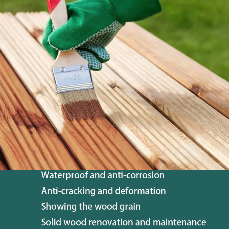 300ML 1L 2.5L Antiseptic Wood Oil Solid Wood Color Waterproof Transparent Non-Wood Wax Oil Carbonized Wood Paint