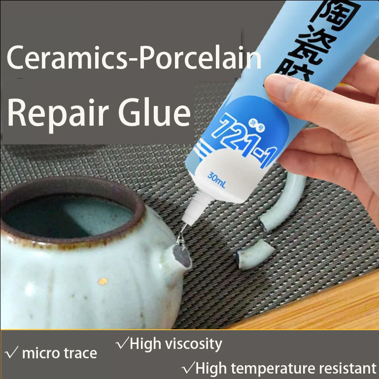 Ceramic Glue 721-1 30ml Special Glue for Repairing Crafts Purple Clay Pot Soft Non-Traceable Ceramic Glue