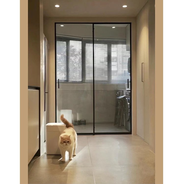 2 panel soft close cheap used aluminium frame sliding glass sliding door