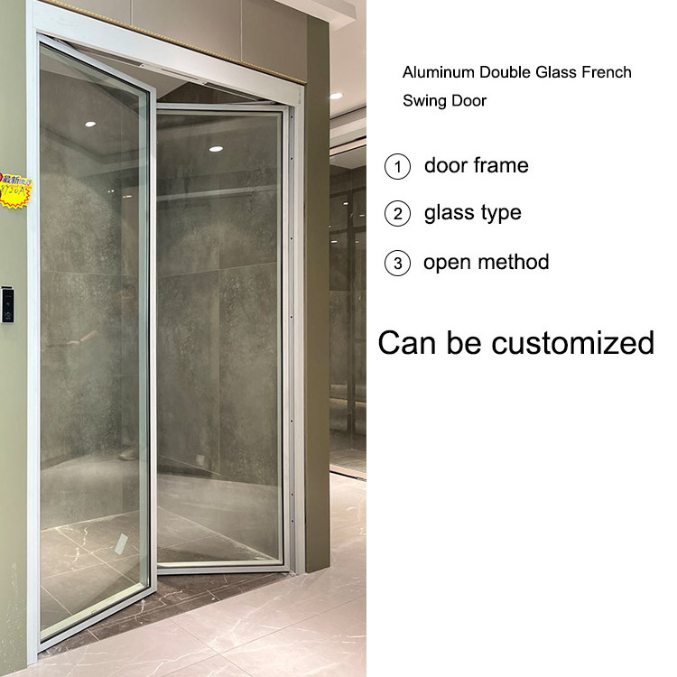 HDSAFE auto swing door aluminum frame hidden hinge electric swing door interior exterior entry glass door with auto opener