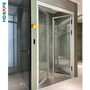 HDSAFE auto swing door aluminum frame hidden hinge electric swing door interior exterior entry glass door with auto opener