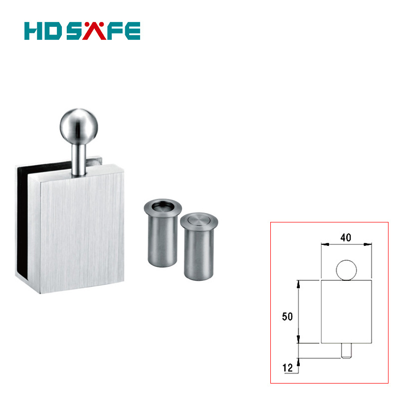 sliding glass door bolt plug latch, stainless steel glass bottom lock with good price