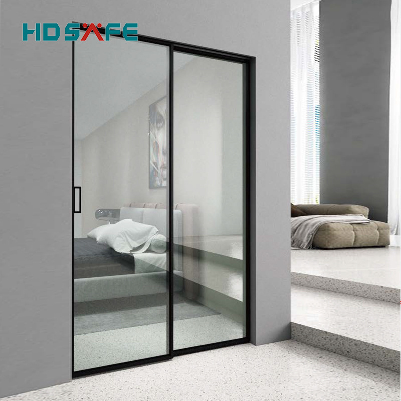 2 panel soft close cheap used aluminium frame sliding glass sliding door