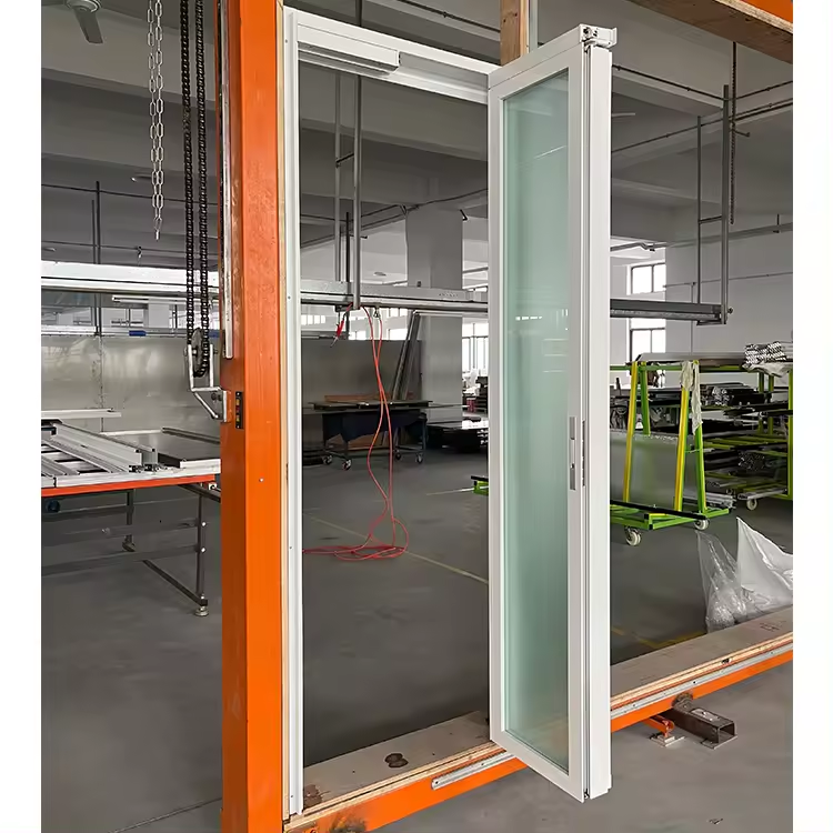 HDSAFE Foshan manufacturer aluminum PT door for kitchen bathroom balcony indoor double single glass stack sliding and swing door