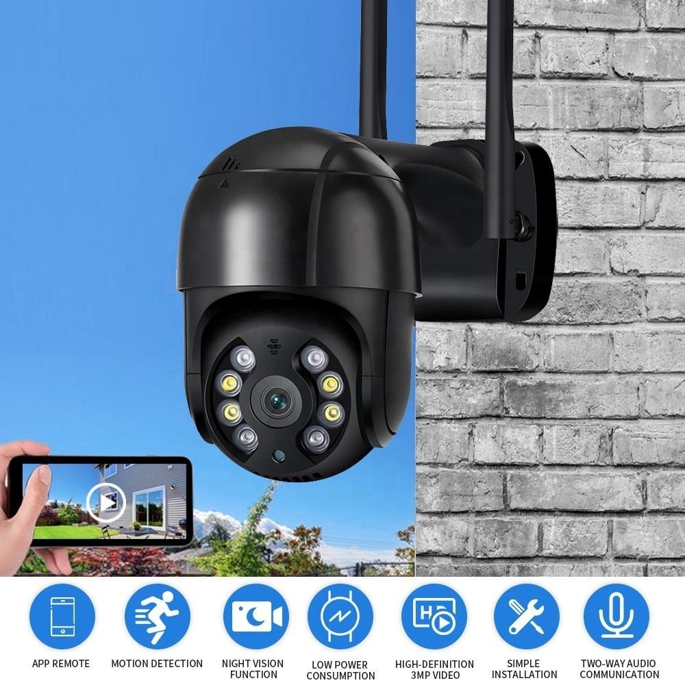 Black or White ICsee A8 cheap smart camera security ptz wifi ip outdoor camera 2mp 4mp OEM ODM