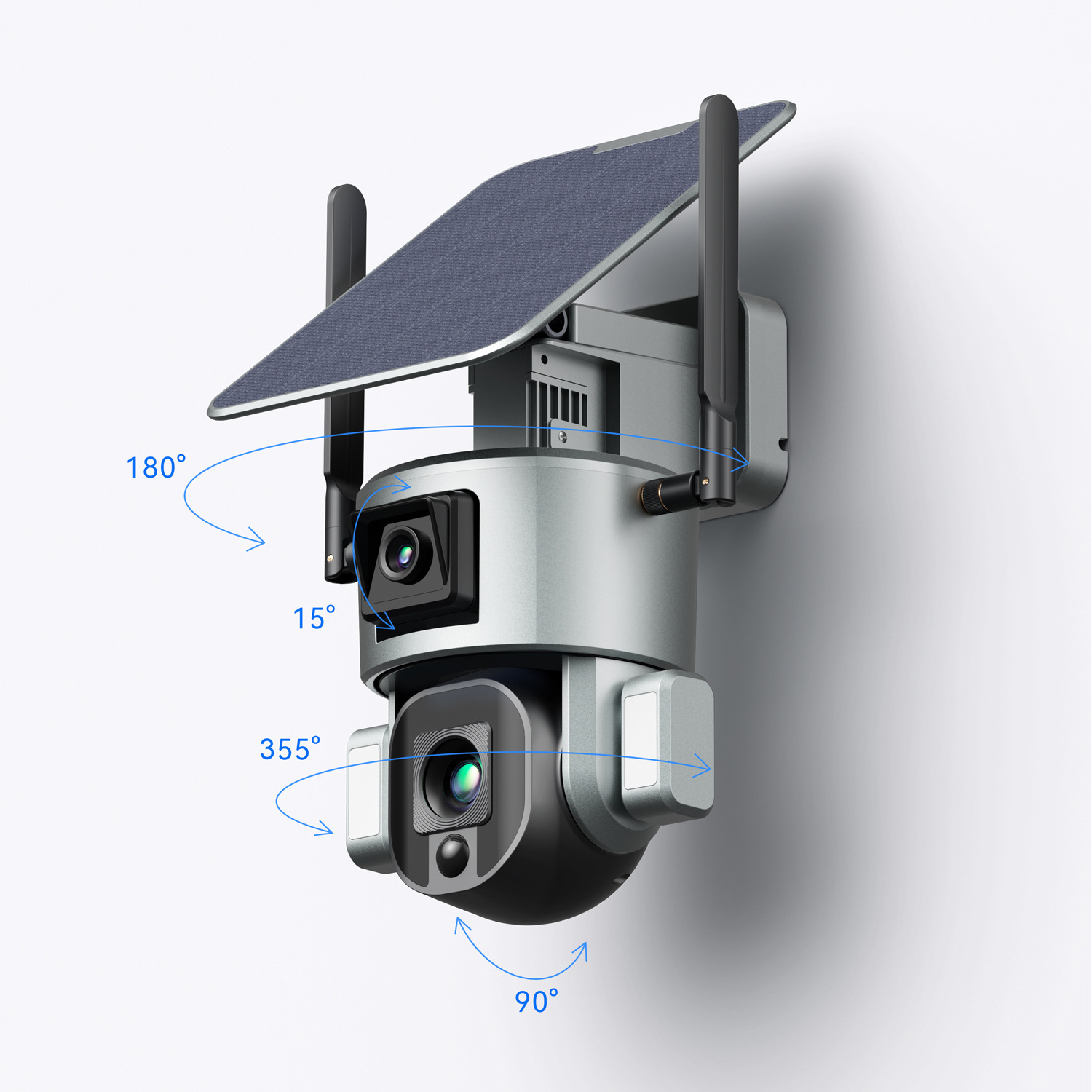 Jortan brand Sim Card 4K 10X Zoom Surveillance Outdoor Security Camera Alarm Linkage Dual Lens CCTV 4g solar PTZ camera