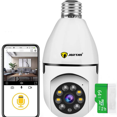 Jortan Cctv 360 Panoramic Wifi E27 Bulb Camera Light Bulb Camera Wifi Outdoor Indoor 1080p icsee 360 Lightbulb Security Camera