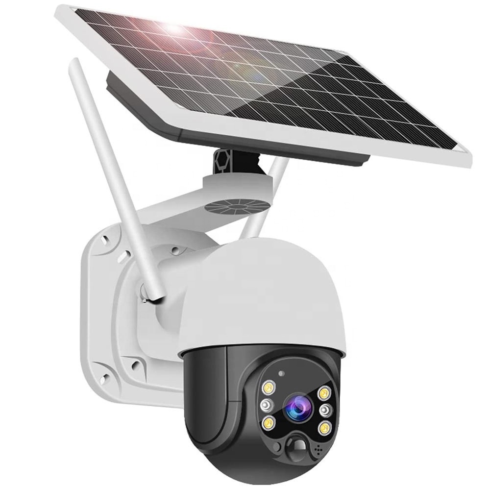 outdoor 4MP HD  PIR OEM WiFi Wireless solar power camera 4G sim Card Slot CCTV Security IP Camera solar camera