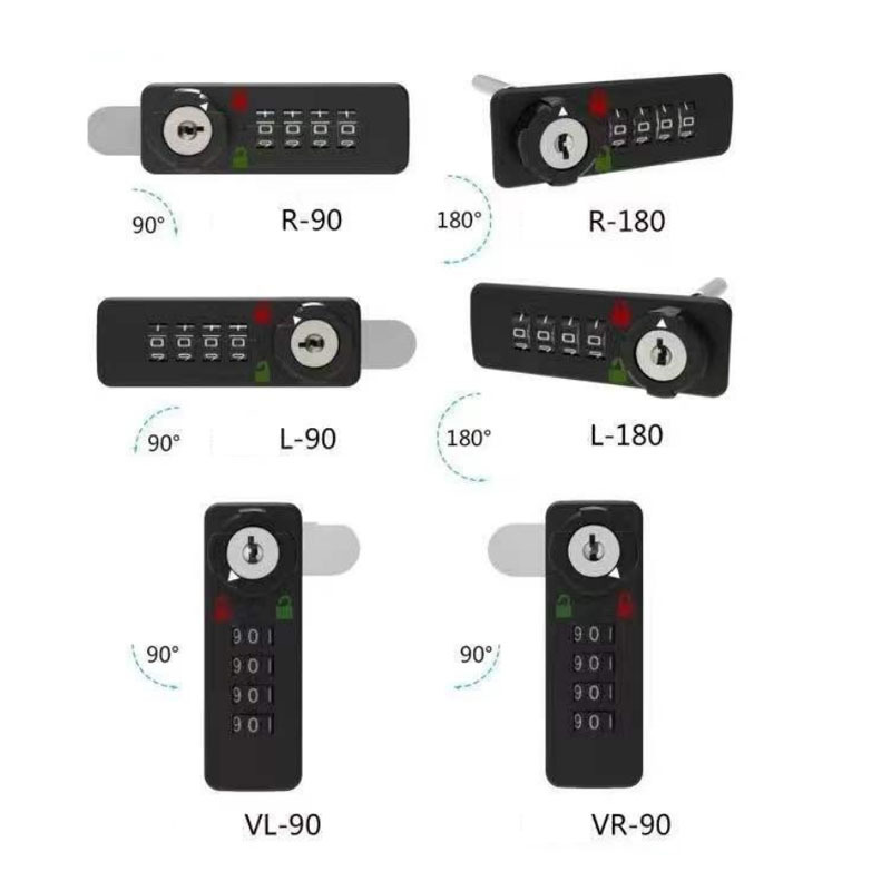 Hot selling 4 digit combination password mechanic lock with master keys for wooden furniture filing cabinet