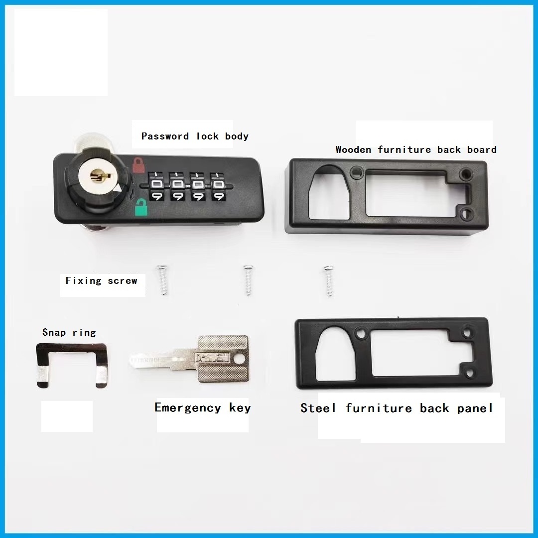 Hot selling 4 digit combination password mechanic lock with master keys for wooden furniture filing cabinet