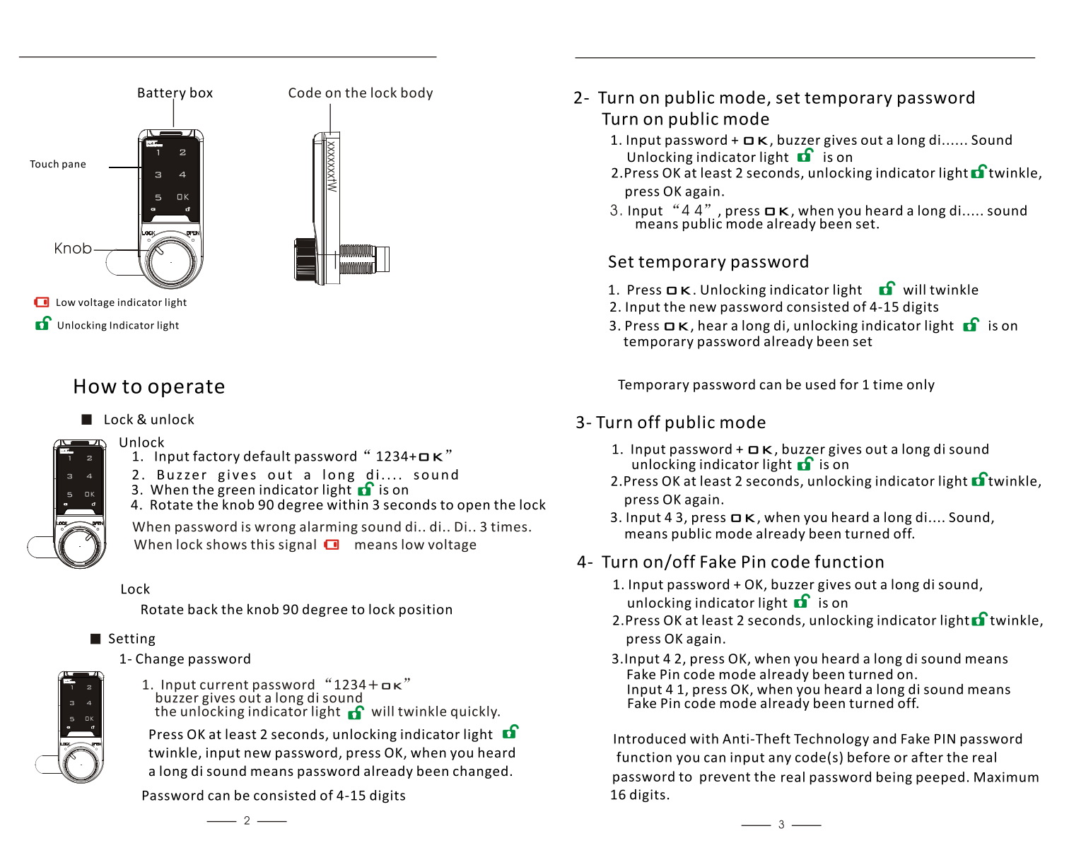 One MOQ ABS electronic storage jewelry security cabinet, locker lock with rotary button password