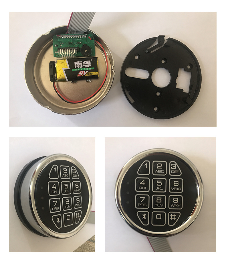 LS-019-3 Different configurations round Lamp electronic combination lock with cipher  for safe box, gun cabinet and jewelry