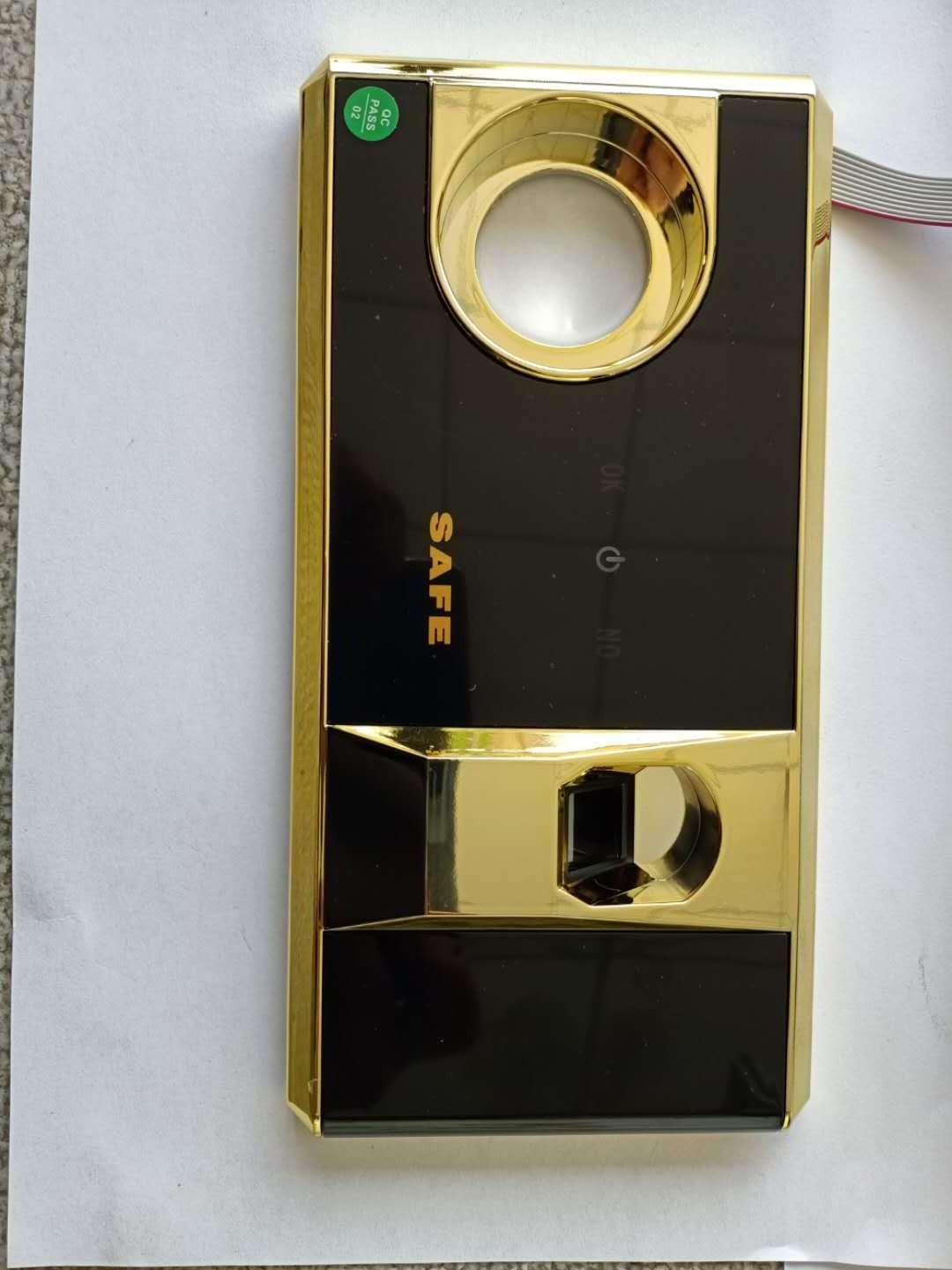 Double lock  electronic fingerprint use safe box gun cabinet metal jewelry box