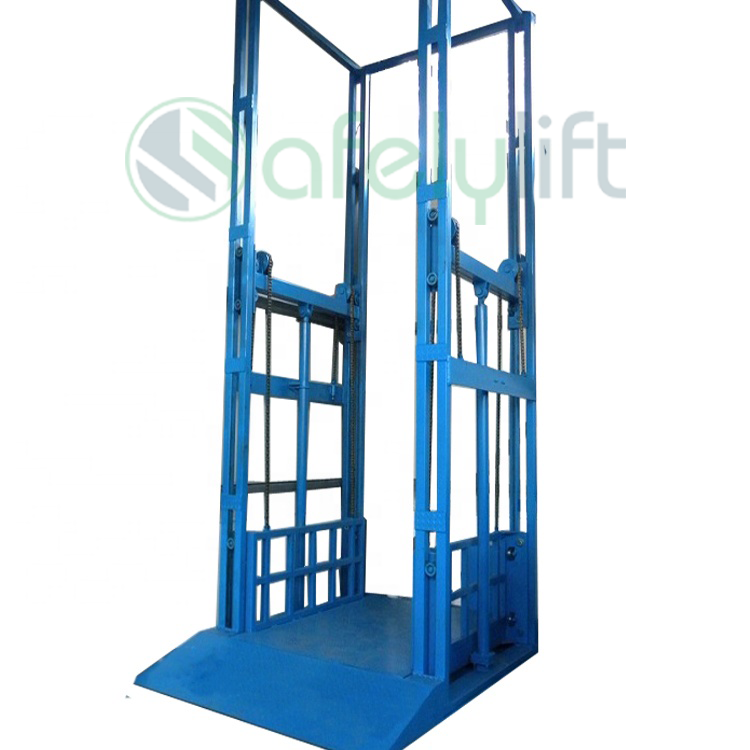 SAFELY 2023 New Guide rail goods lift  vertical freight elevator cargo lift elevator for sale