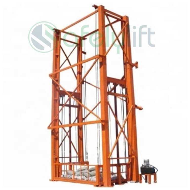 SAFELY 2023 New Guide rail goods lift  vertical freight elevator cargo lift elevator for sale