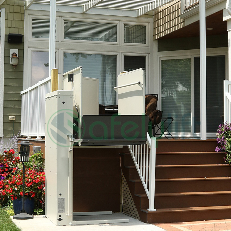 400kg Outdoor Stainless steel hydraulic home lift stairs lift platform wheelchair lift for disabled  people in Philippines