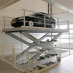 hydraulic car lift scissor Elevator Stationary Car Lift Scissor Car Parking Lift for Home Garages Stairs Pump