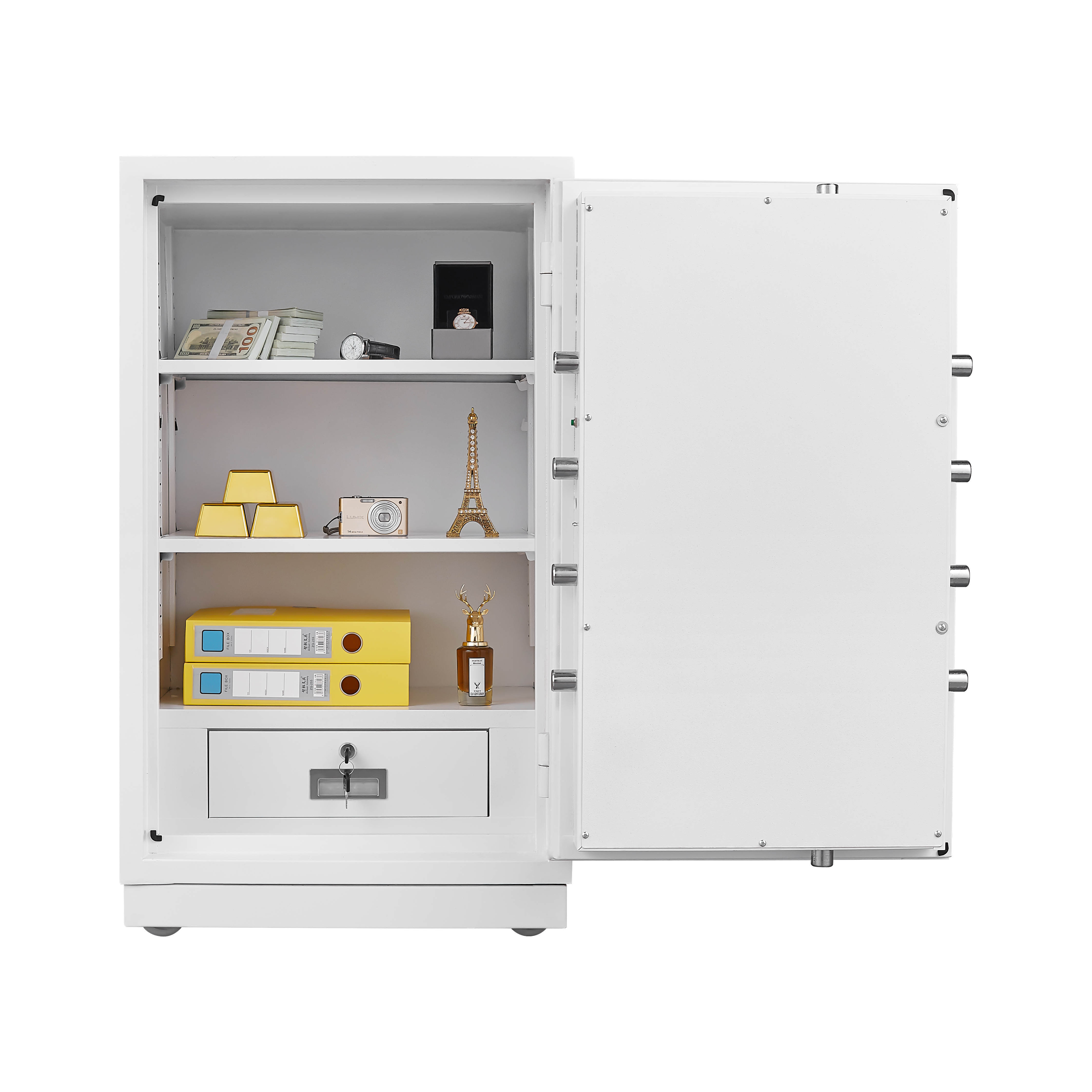 1 Meter Fireproof Document Steel Safe Box A4 Document Fire Resistant Safety Deposit Box Safe Locker Bank Safe Cofre