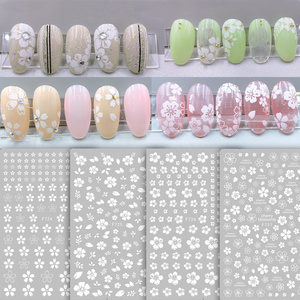 F724-727 Nail Art Designs Popular Five Petals Flower Cherry Blossoms Sticker Decals For Nail Art Decoration