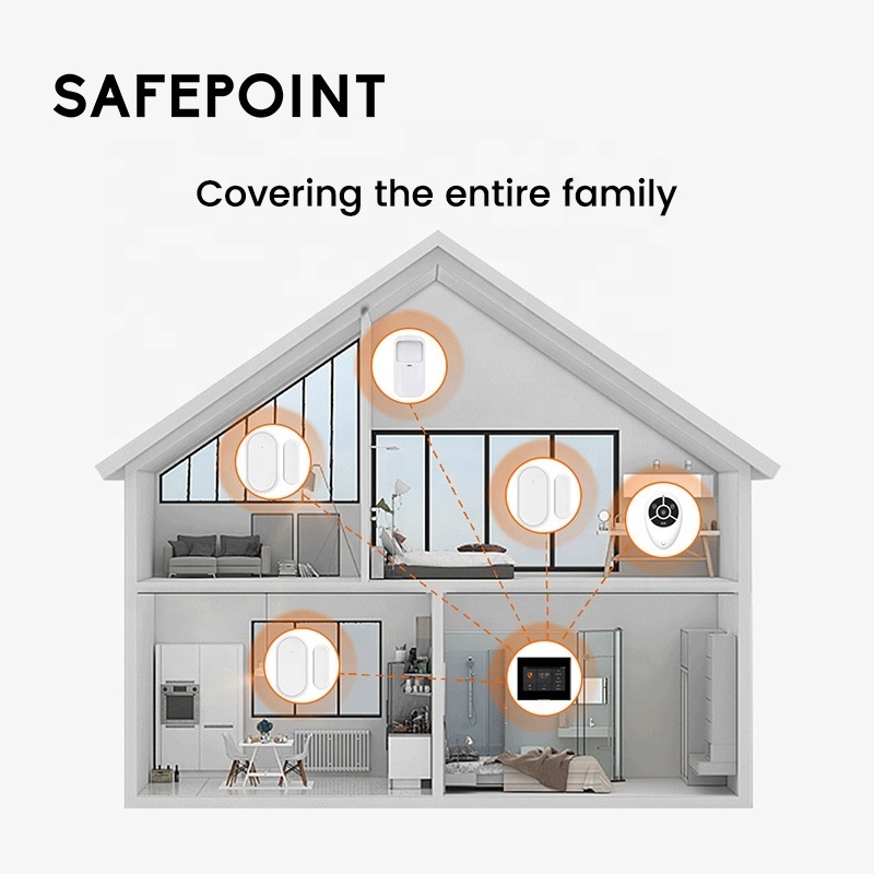 SAFEPOINT HSG002 Smart Home Tuya 2G/4G/GSM/Wifi Security Alarm DIY System Wireless App Control Anti Theft Security Alarm System