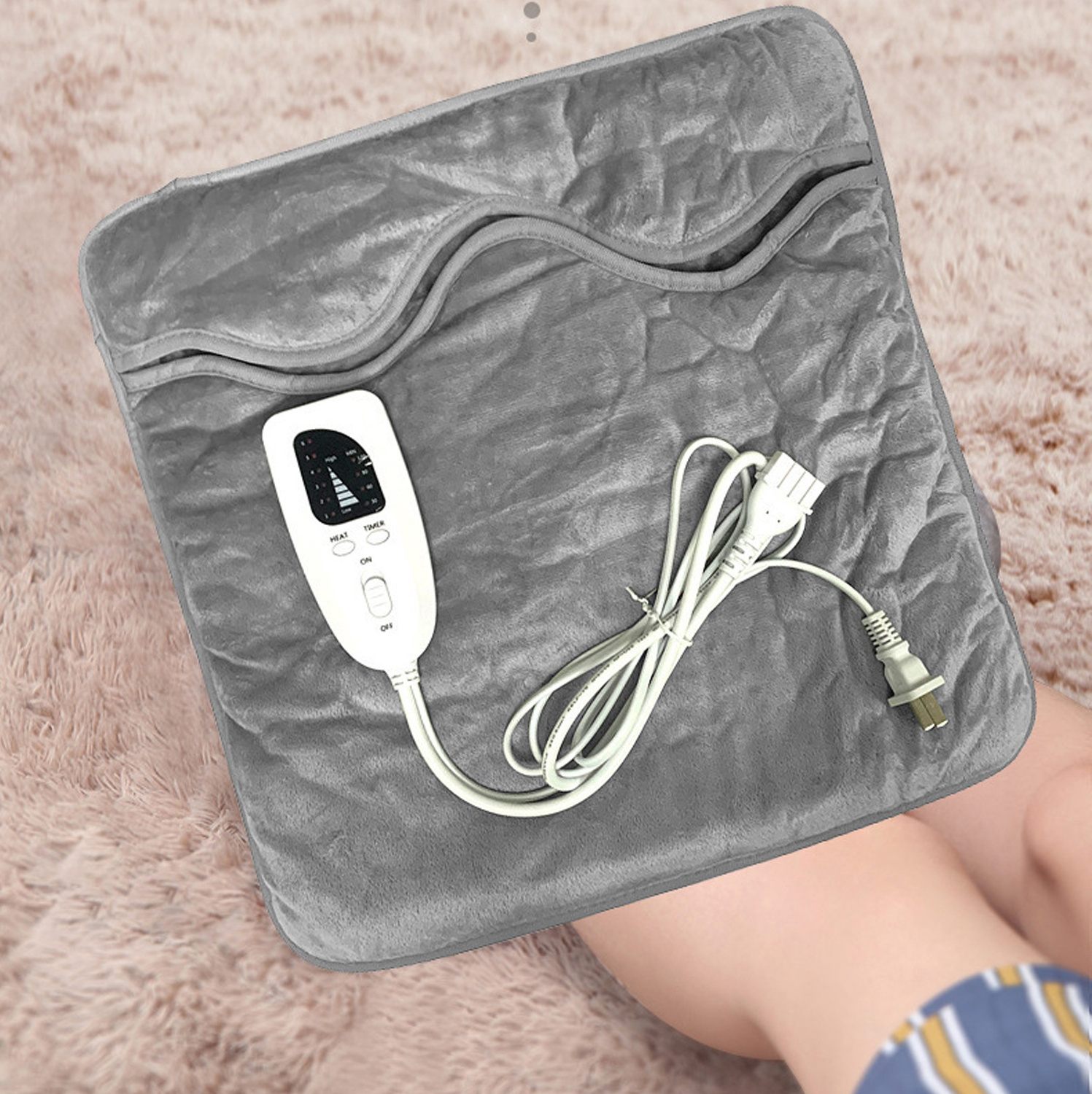 Home Heating Foot Warmer Electric Leg Heating Mat Foot Covers Winter Warming Floor Blanket Foot Massager