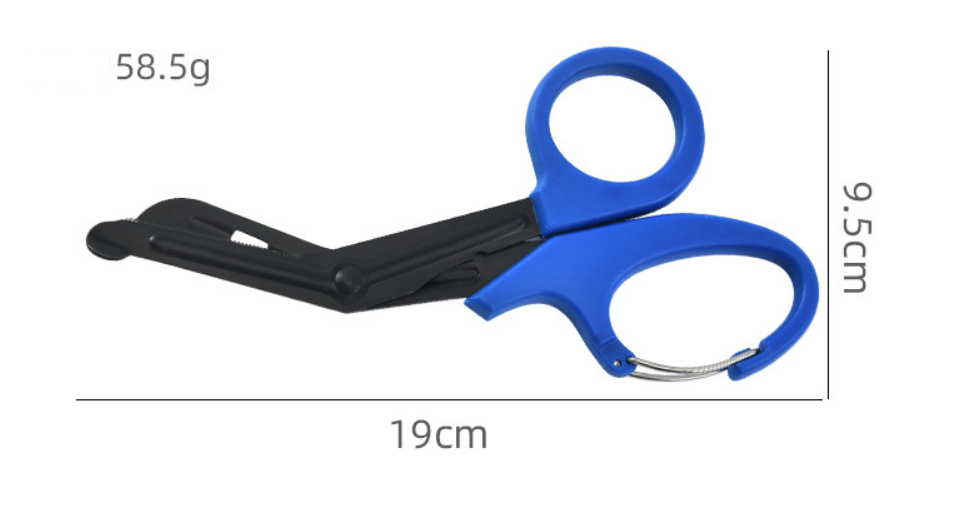 Black-coated stainless steel medical shear bandage scissor EMS first aid kit IFAK clamp trauma shears