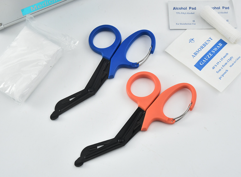 Black-coated stainless steel medical shear bandage scissor EMS first aid kit IFAK clamp trauma shears