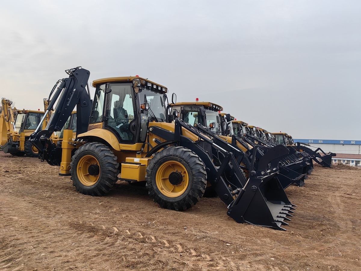 Compact Construction Excavator Backhoe Machine Price 4X4 Small Mini Front End Wheel Loader Backhoe with Rubber Tire and Tractor