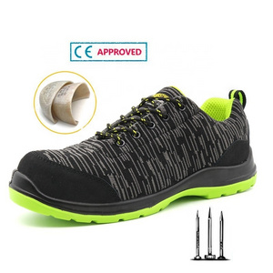 CE certified oil and slip resistance PU sole anti puncture composite toe light weight sports safety shoes for unisex