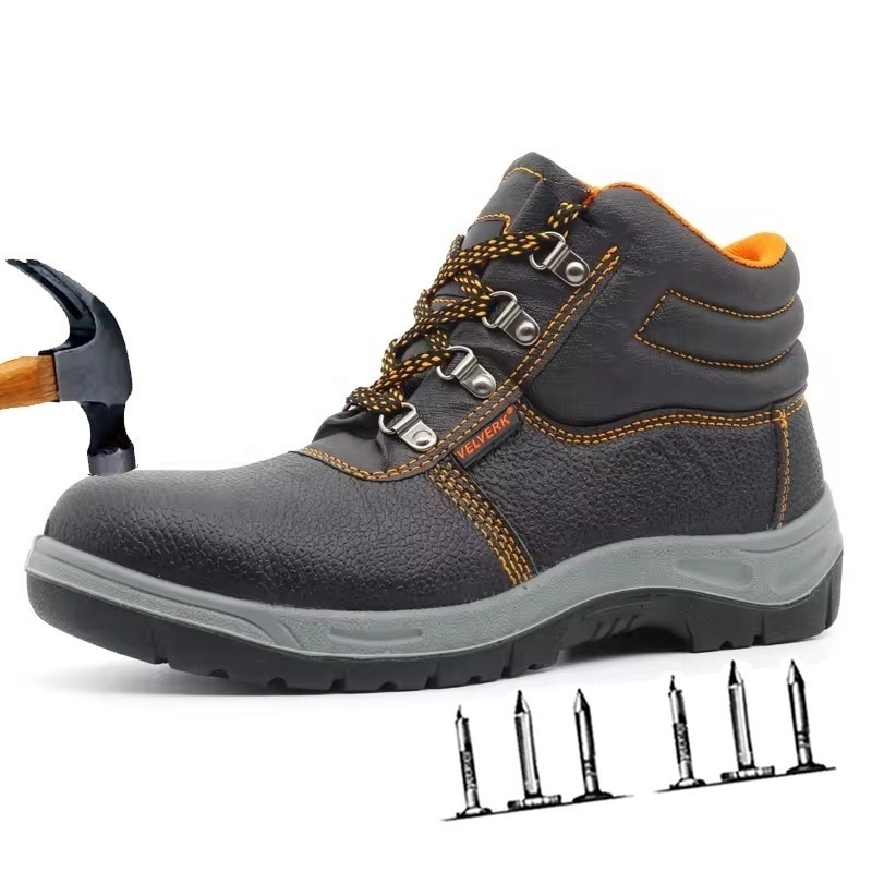 Anti slip oil resistant pu sole pu upper puncture proof men protection cheap working safety shoes with steel toe cap