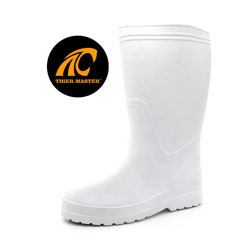 White oil resistant non slip EVA rubber boots waterproof light weight non safety eva foam boots