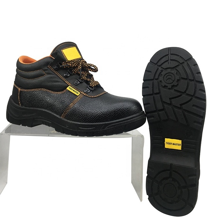 Best-selling oil slip resistant work shoes cheap leather steel toe prevent puncture industrial safety shoes for men