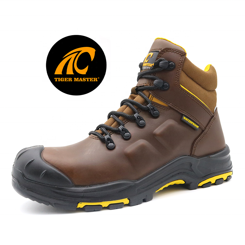 Tiger master high ankle HRO non-slip rubber out sole composite toe anti puncture S3 industrial safety boot waterproof