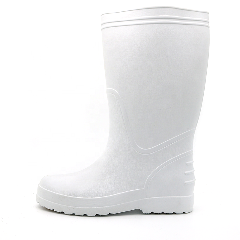 White oil resistant non slip EVA rubber boots waterproof light weight non safety eva foam boots