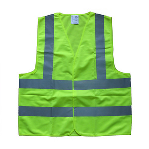 100% Polyester CE EN 471 CLASS 2 cheap customized logo construction site high visibility reflective safety vest