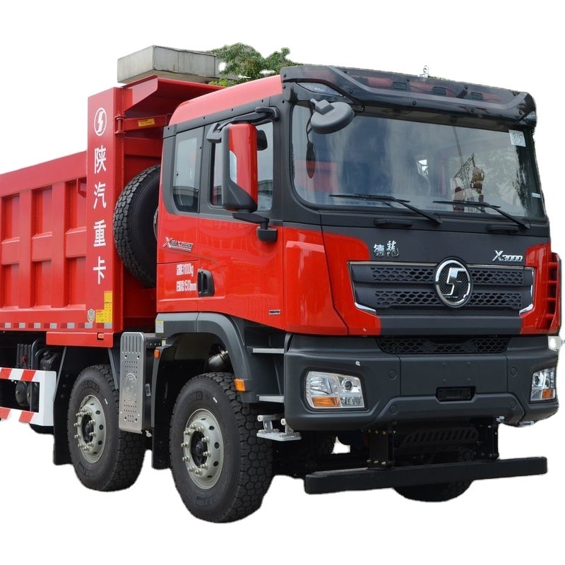 Shacman 8X4 Drive Type  Cargo Truck With Multimedia System 10 Ton Dump Stake Truck