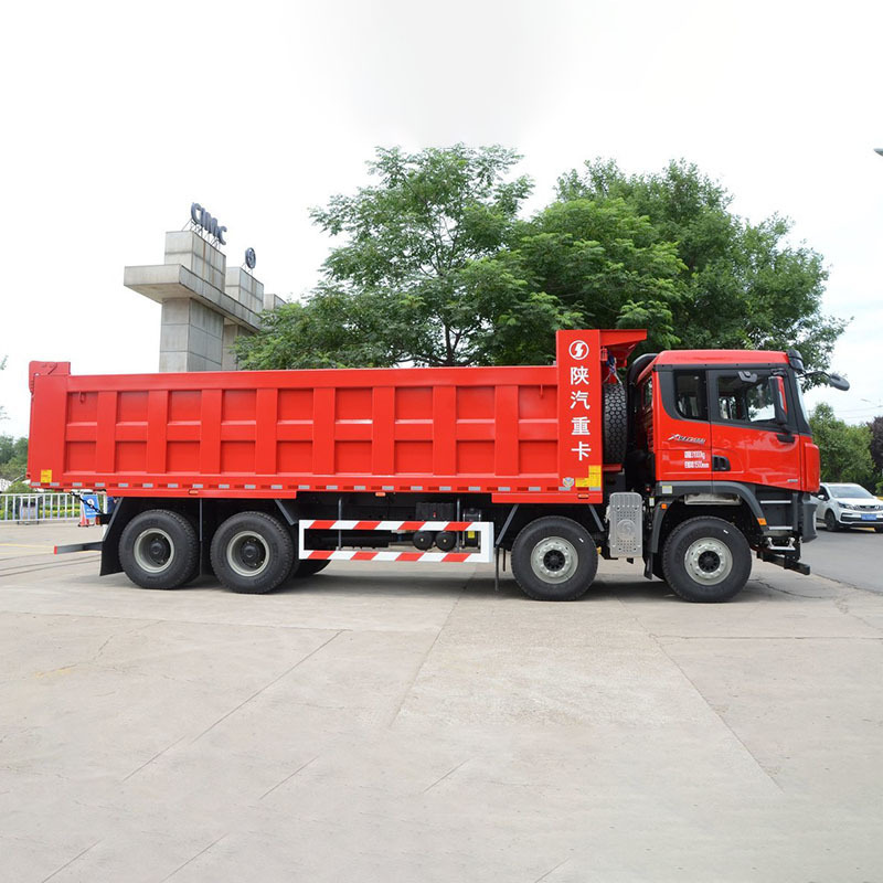 Shacman 8X4 Drive Type  Cargo Truck With Multimedia System 10 Ton Dump Stake Truck