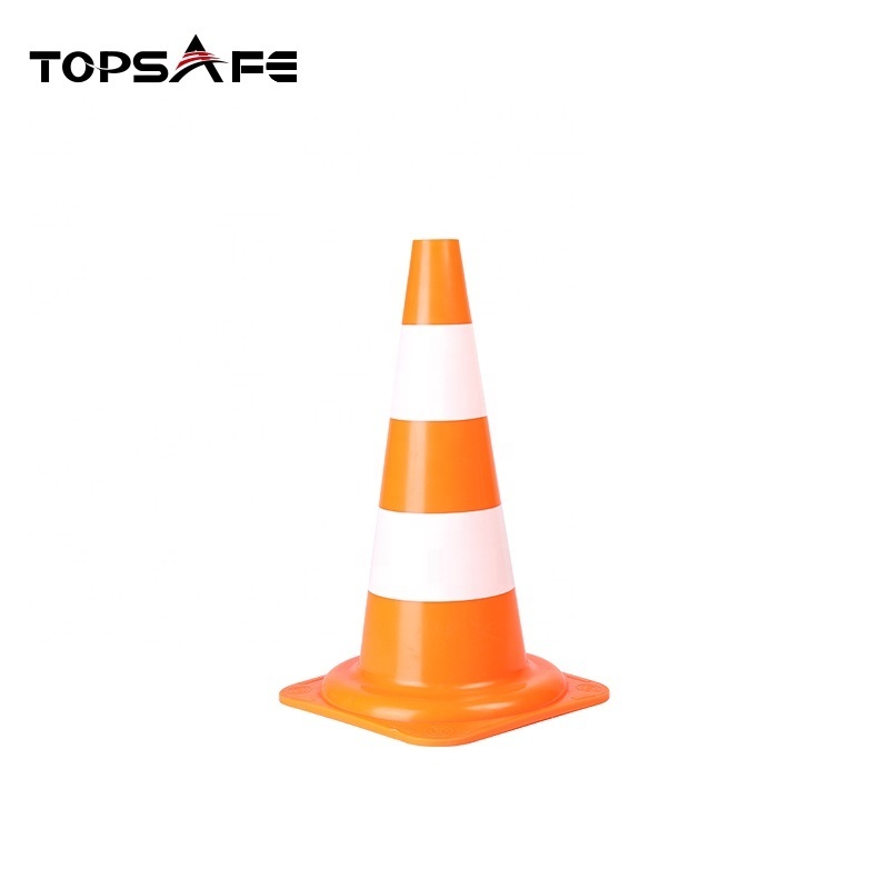 One-piece fluorescent orange PE/PP standard traffic road cone for Eupore Market