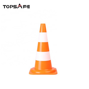 One-piece fluorescent orange PE/PP standard traffic road cone for Eupore Market