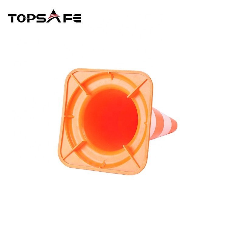 One-piece fluorescent orange PE/PP standard traffic road cone for Eupore Market