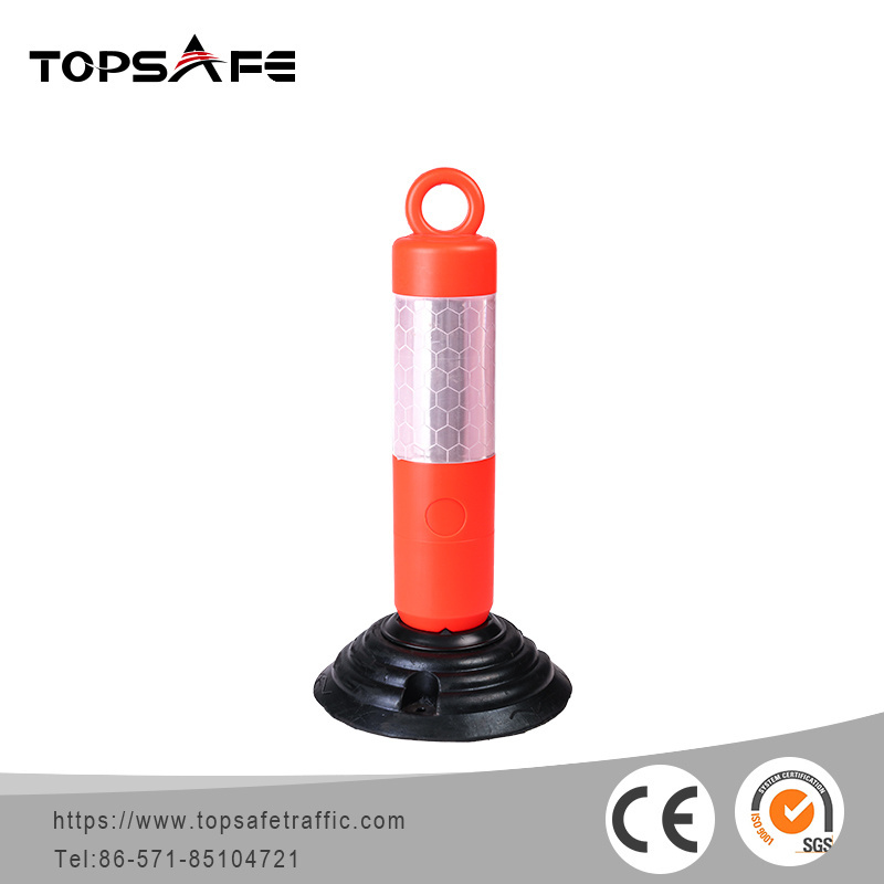 Professional construction divider plastic traffic pole road divider safety flexible post delineator warning post