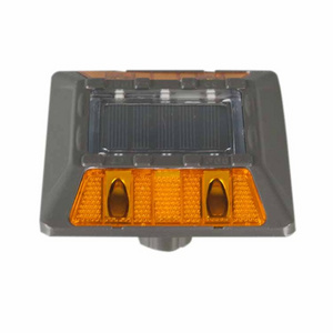 Topsafe Flashing Light Led Warning Light Orange Casting Aluminum Solar Powered Lamp Road Stud For Road