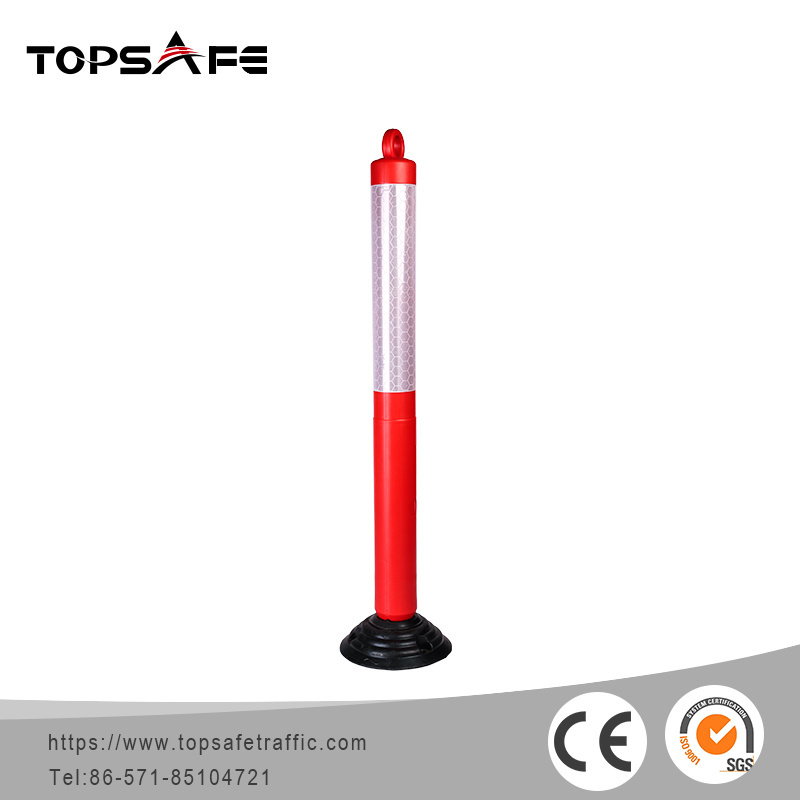 Professional construction divider plastic traffic pole road divider safety flexible post delineator warning post