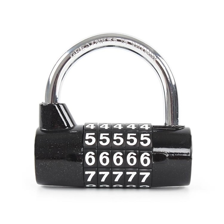 5 Digit Combination Lock Security Padlock Combination  2.5 Inch Shackle  Resettable Locks(black/sliver/red/blue)