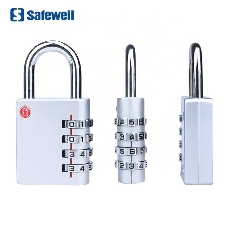 TSA Luggage digital combination lock Security padlocks 4 Digital Combination lock for Gym, Sports, School & Employee Locker,