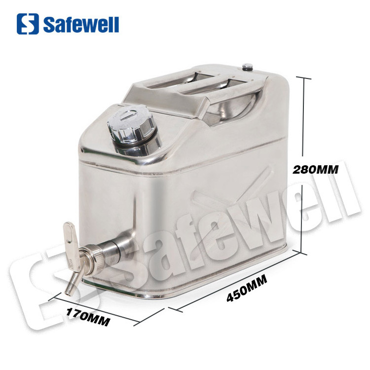 SWJC-43 Stainless Steel Jerry Can With Spout Jerry Can Dosing Tap