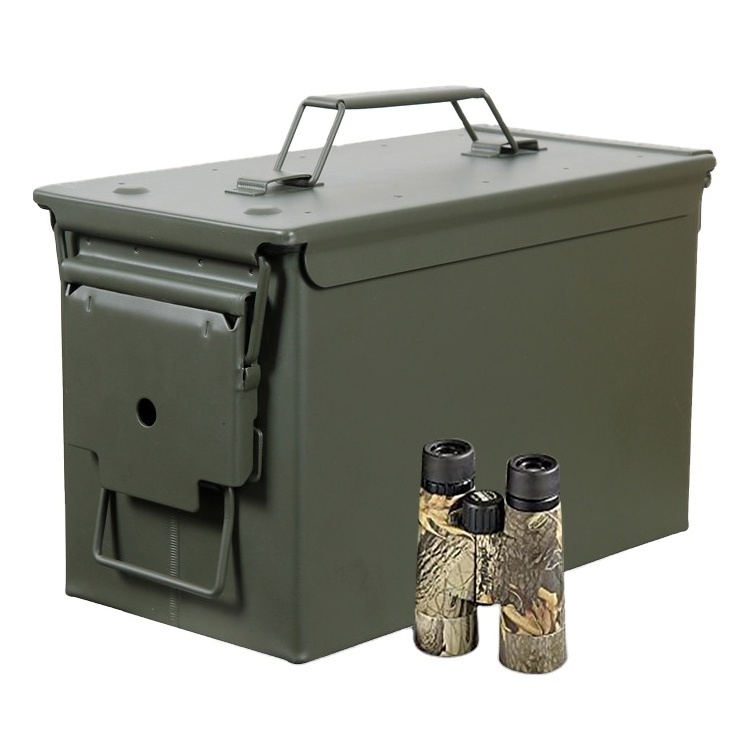 50 Cal Ammo Cans  Steel Ammo Box Waterproof Metal Fat Metal Ammo Box