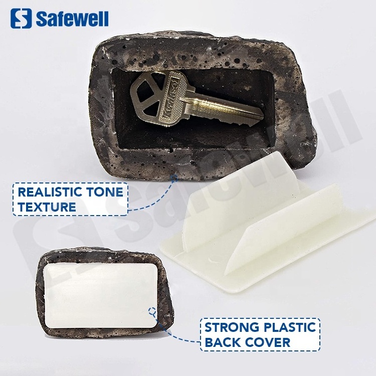 Safewell Stone Rock Key Safe Hide A Spare Key Rock Key Hider For Outdoor Garden Or Yard